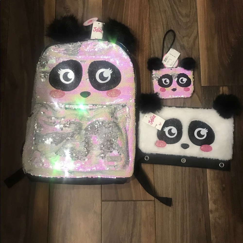 Justice panda backpack